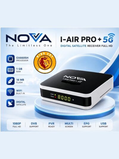 رسيفر نوفا اي اير برو بلس 5G معالج GX6605H رام 1 جيجا
