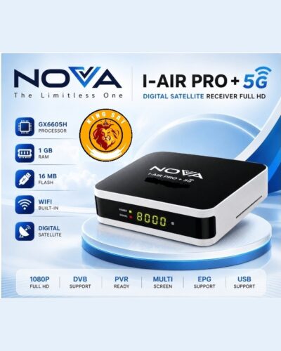رسيفر نوفا اي اير برو بلس 5G - معالج GX6605H رام 1 جيجا واي فاي داخلي - كينج سات مصر