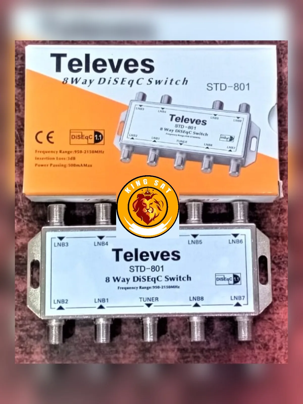 Televes STD-801 8 Way DiSEqC Switch سويتش تيليفيز 8 مخرج