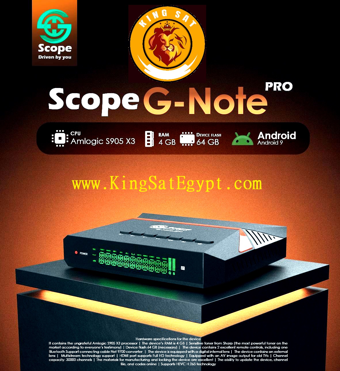 SCOPE G-NOTE PRO 4K SCOPE G-NOTE PRO 4K