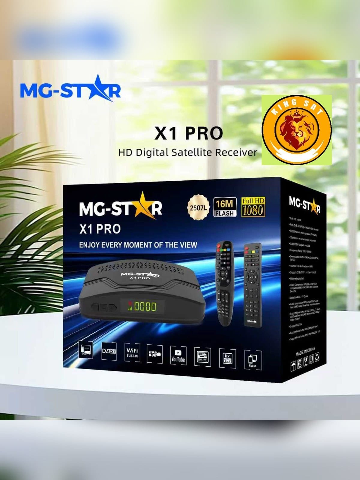 رسيفر MG-STAR X1 PRO واي فاي داخلي فلاش 16 ميجا معالج 2507L